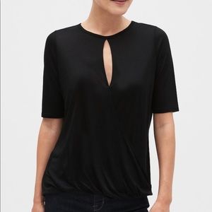 Black shirt with key hold and open back